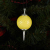 Golf ball turned into an ornament using a WoodRiver Ornament Turning Kit