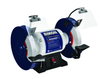 Rikon 8-inch slow speed bench grinder with dual grinding wheels and adjustable safety shields