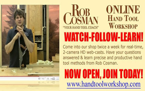 Online Hand Tool Workshop with Rob Cosman