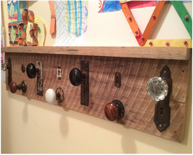 Decorative Coat Rack from Found Objects