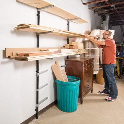 Shelving Hardware For Lumber Storage