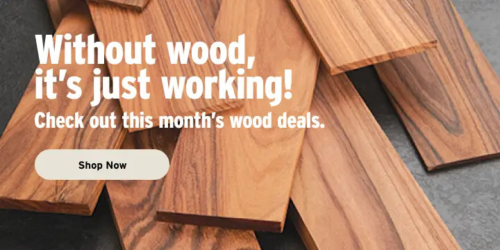 Wooden planks with promotional text and a 'Shop Now' button.