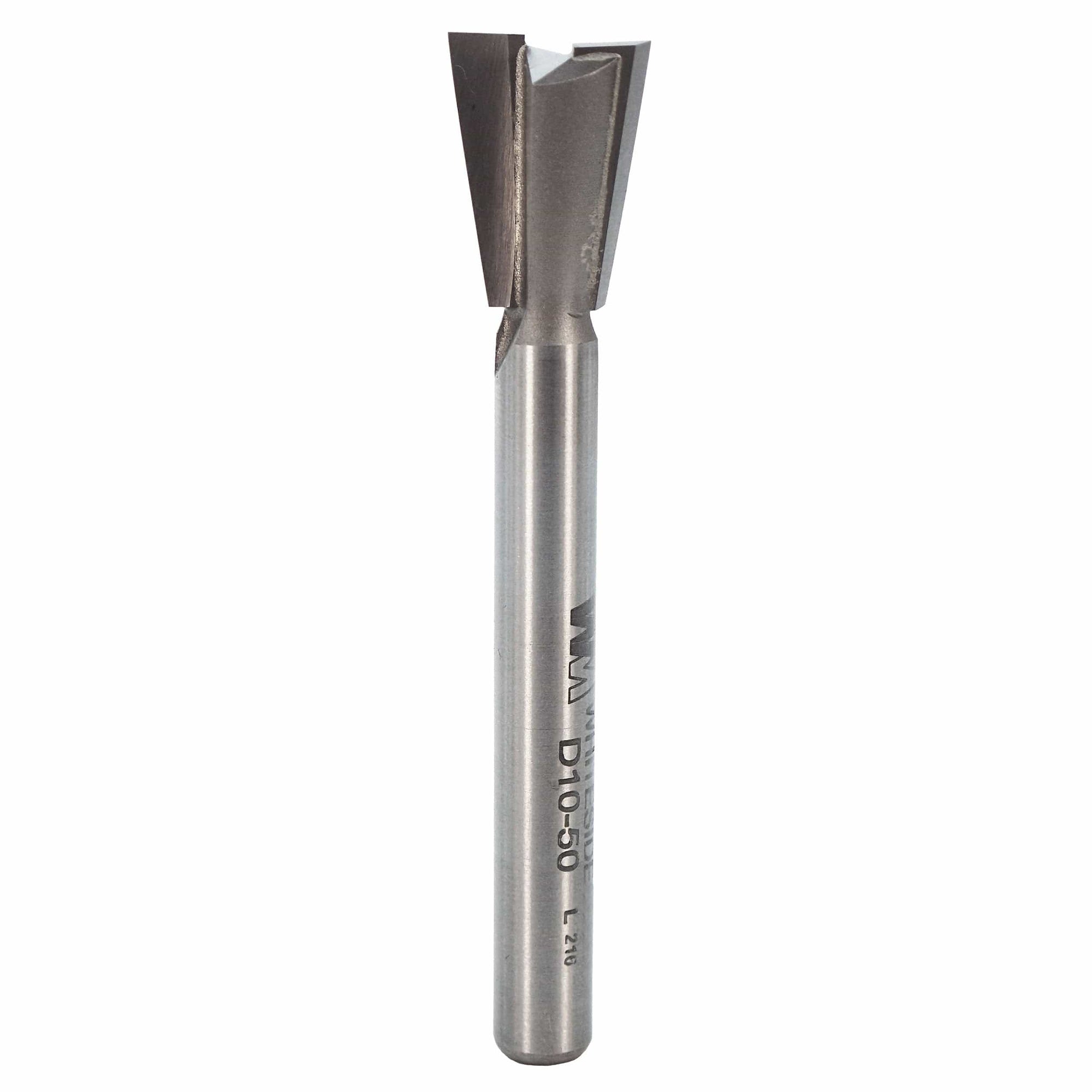 D10-50 Dovetail Router Bit 10 Degree 1/4" SH 1/2" D x 5/8" C x 2-1/2" OL alt 101