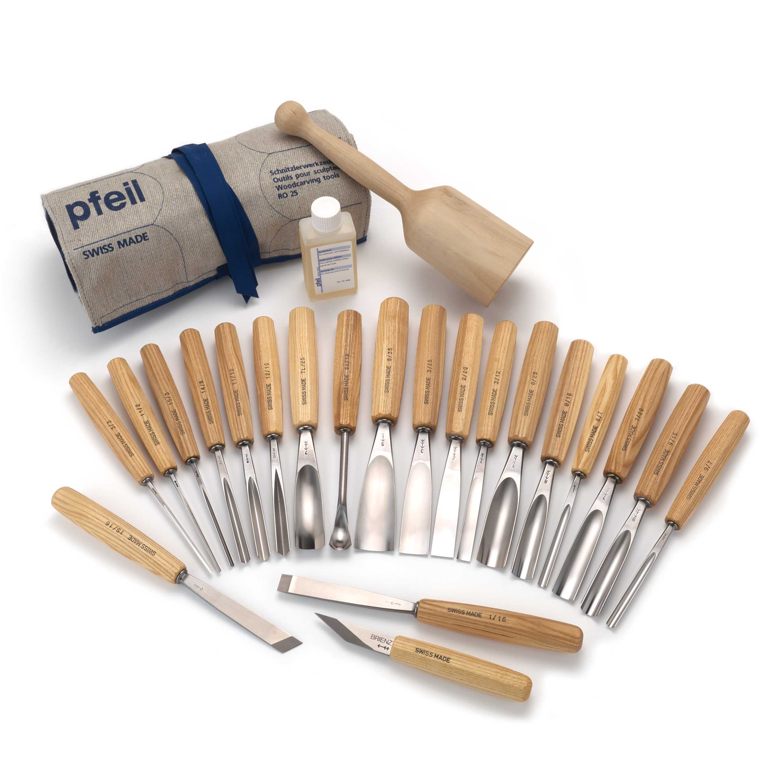 Pfeil Swiss Made Brienz 25-Piece Carving Tool Set | Woodcraft