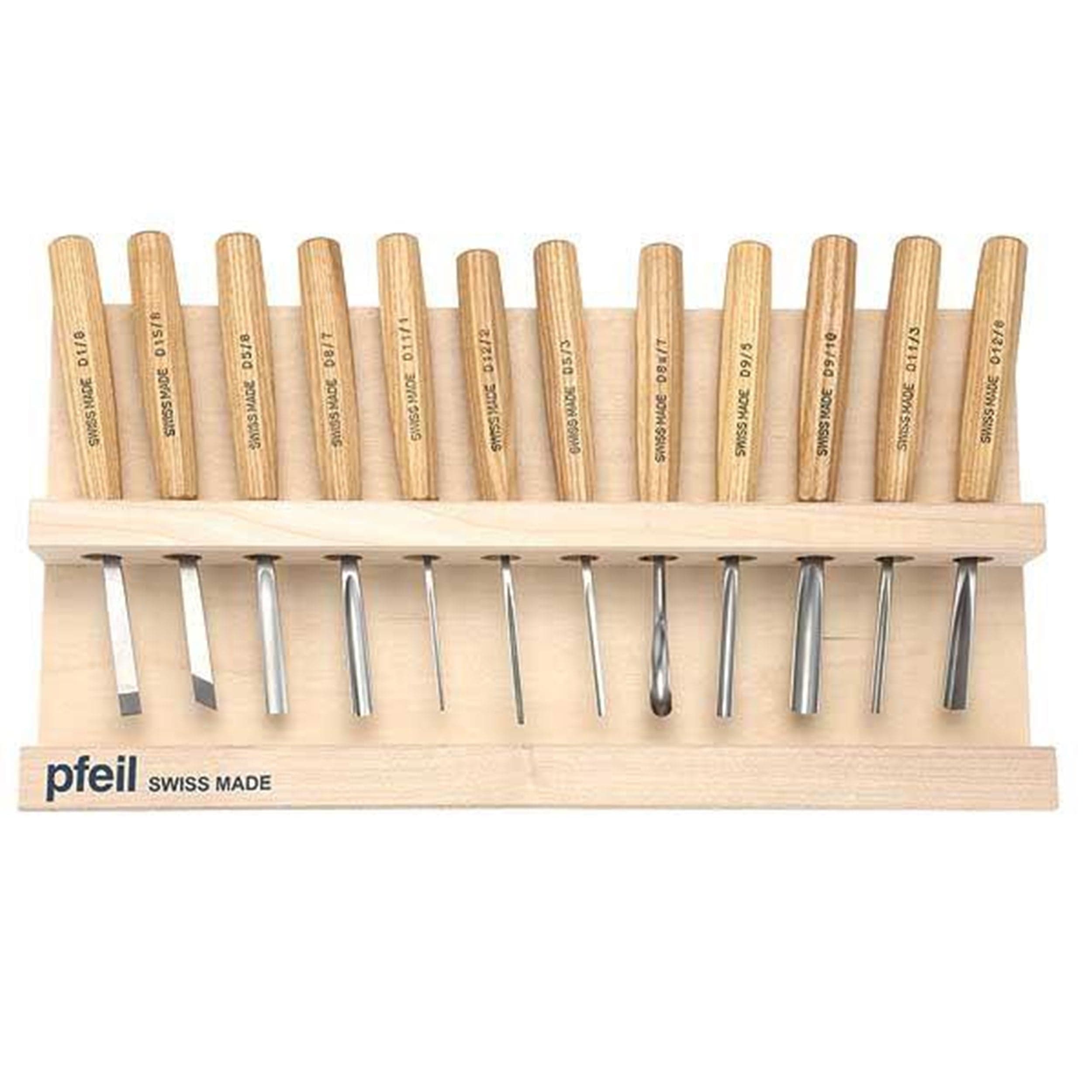 pfeil Swiss made Carving Tool Intermediate Size Set 12 piece | Woodcraft