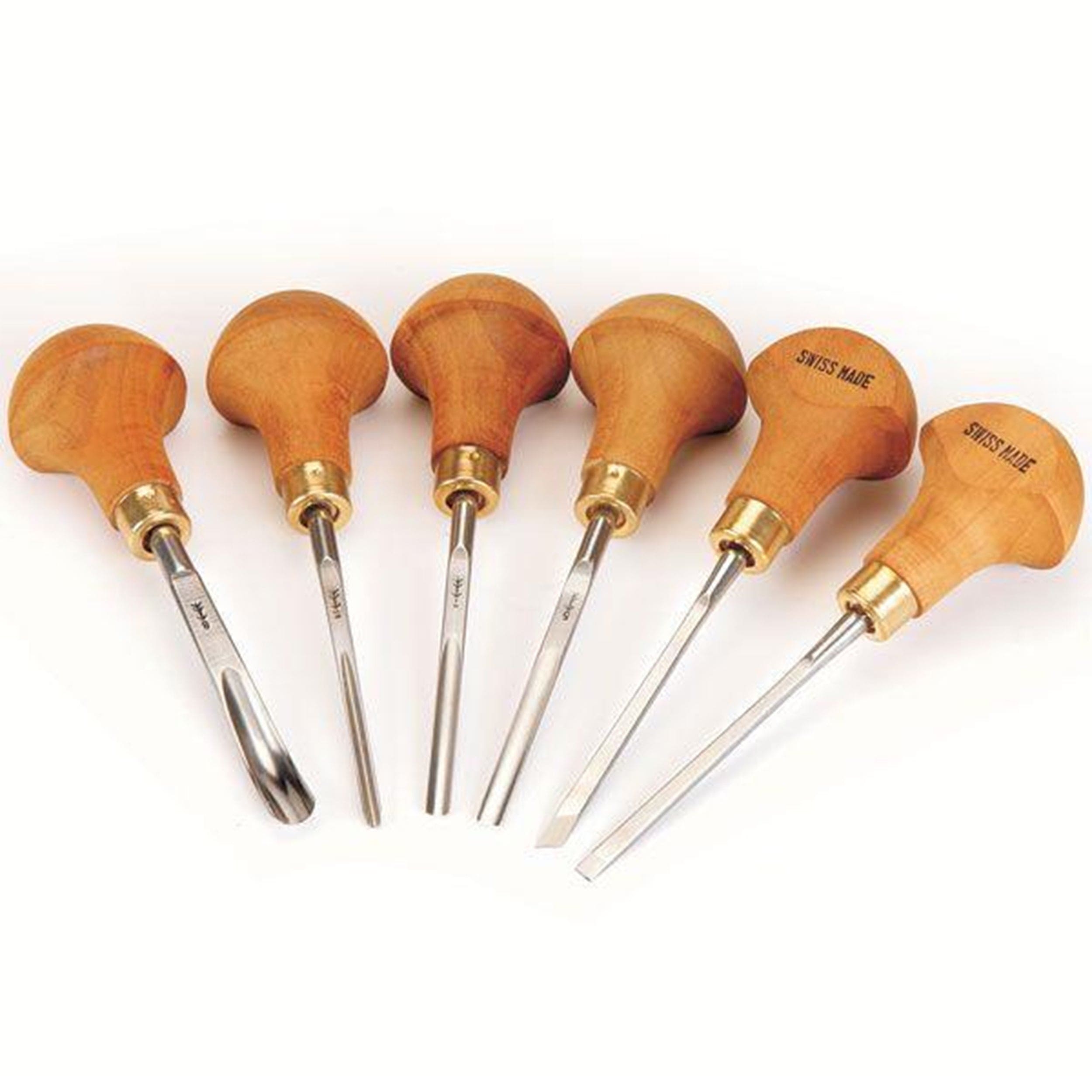 pfeil Swiss made Carving Tool Palm Handled Set D 6 piece | Woodcraft