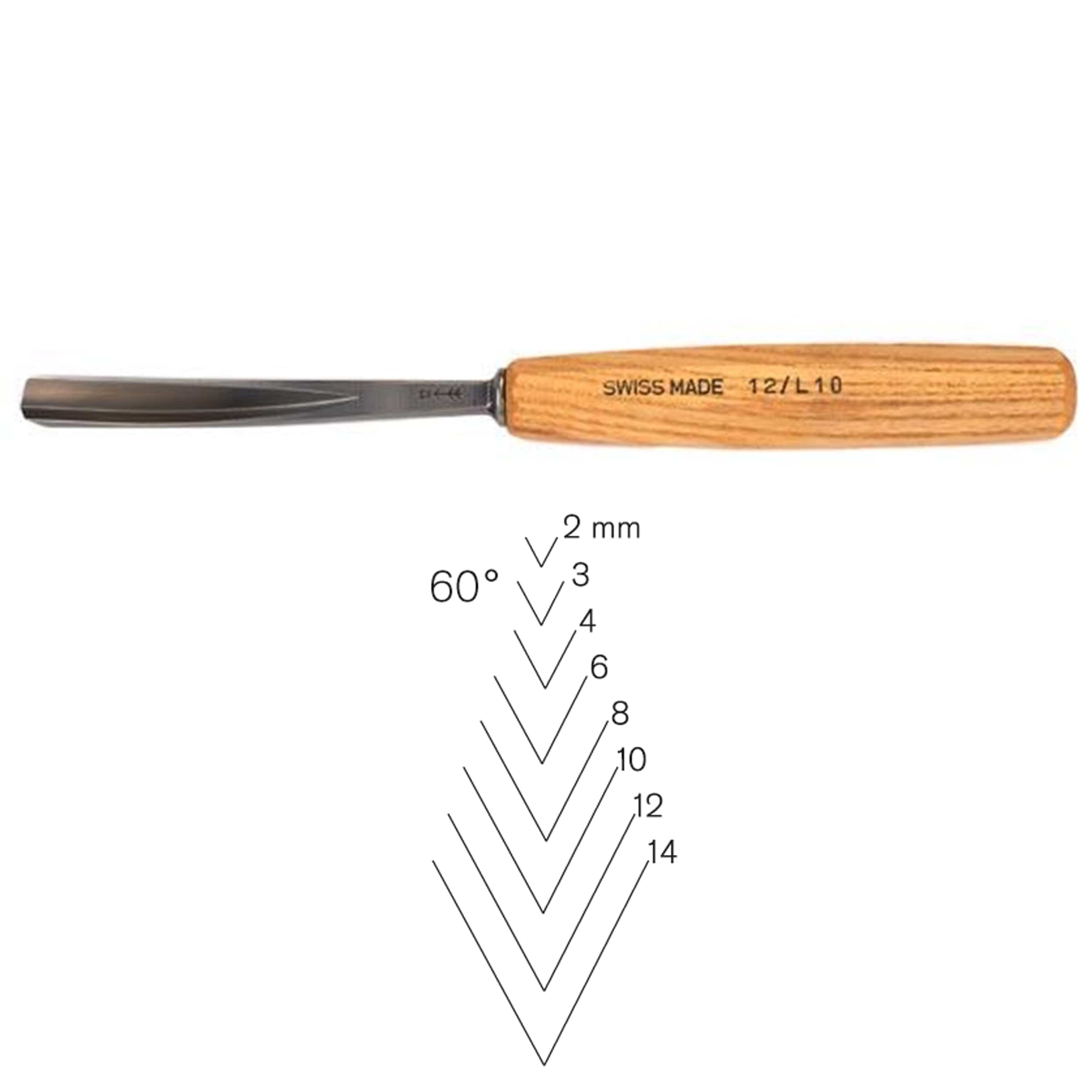 pfeil Swiss made Long Bent V-Parting Tool | Woodcraft