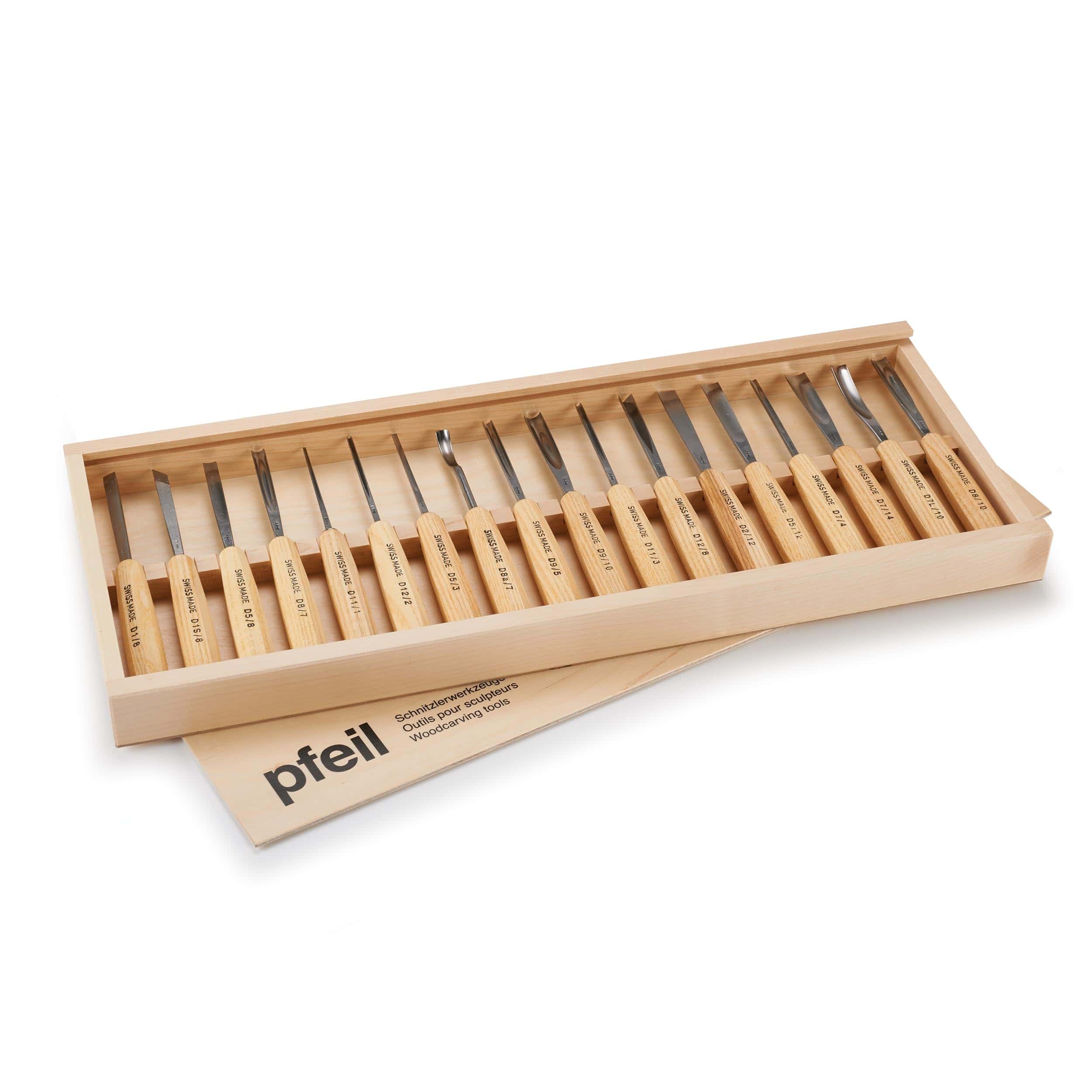 pfeil Swiss made Carving Tool Brienz Collection Intermediate Size Set ...
