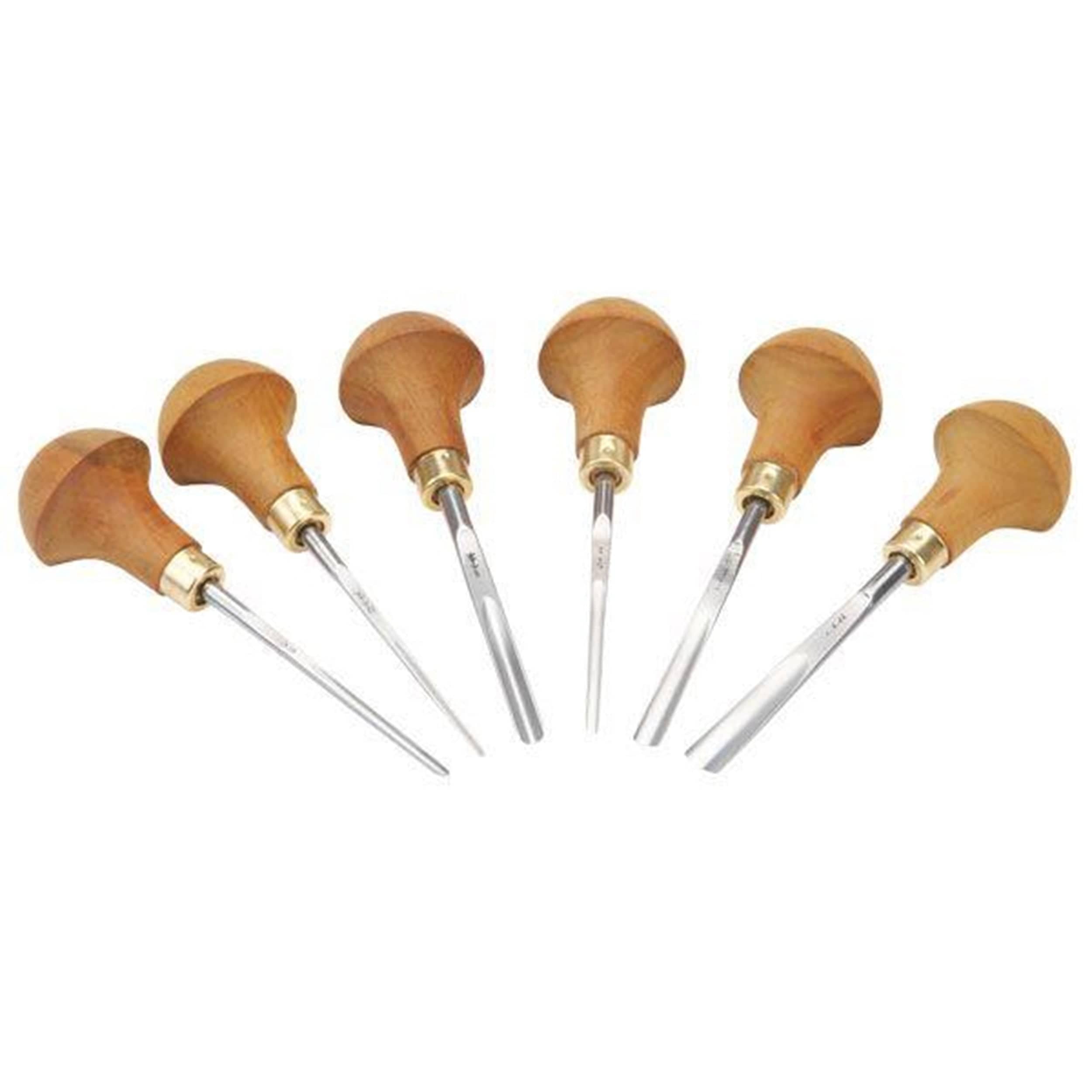 Pfeil Palm Handled Wood Carving Tools - Set B, 6 Pieces | Woodcraft