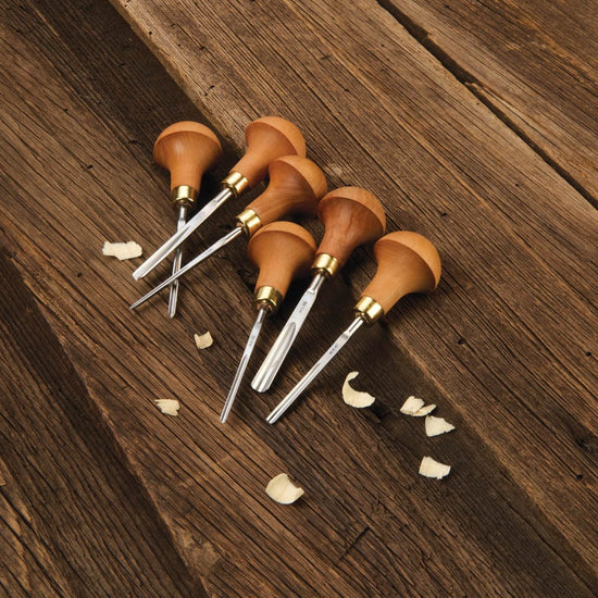 pfeil Palm Handled Carving Tool Set C 6 Piece for Woodworkers | Woodcraft