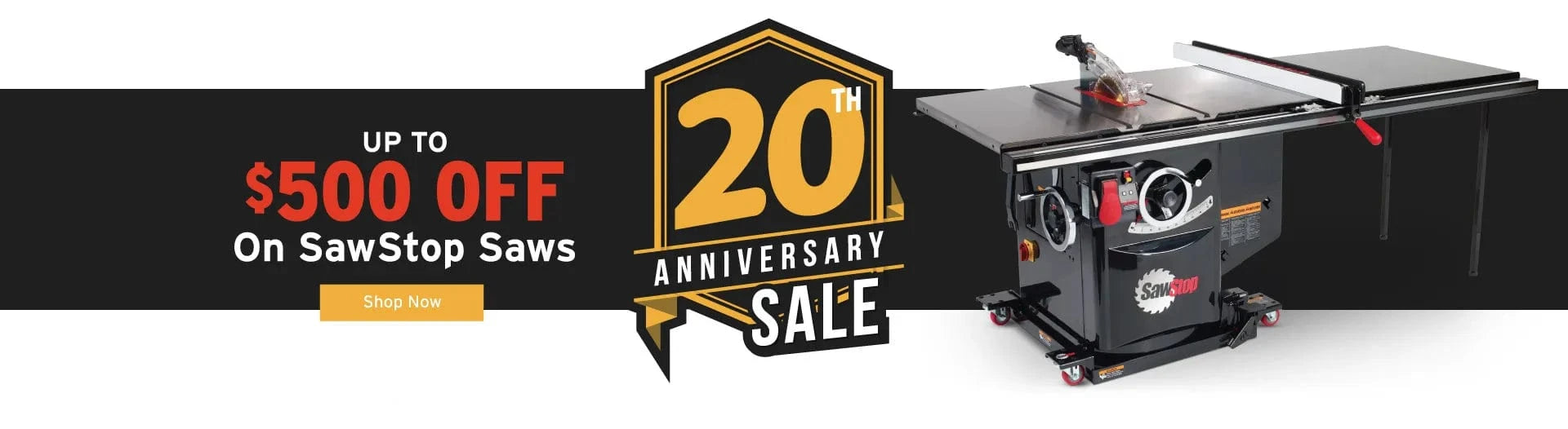 Up to $500 off on SawStop