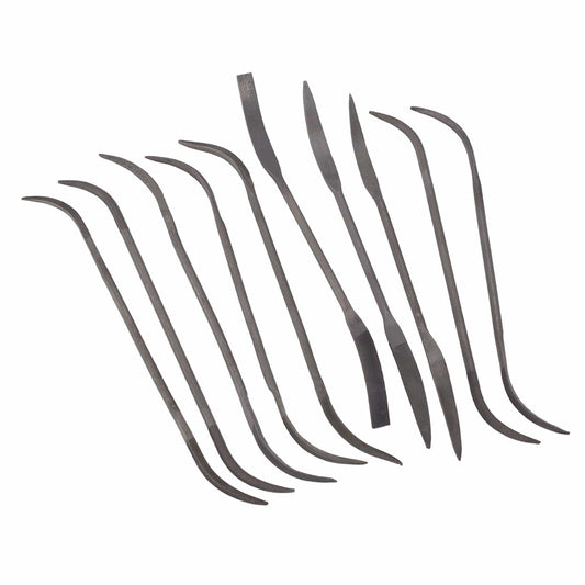 10 Piece S Curve Needle Riffler Rasp Double Ended File Set 7 Inch In - Foto 7
