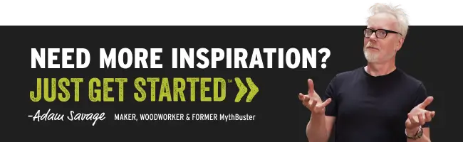 Man with glasses and gray hair pointing forward, with text about inspiration and getting started.