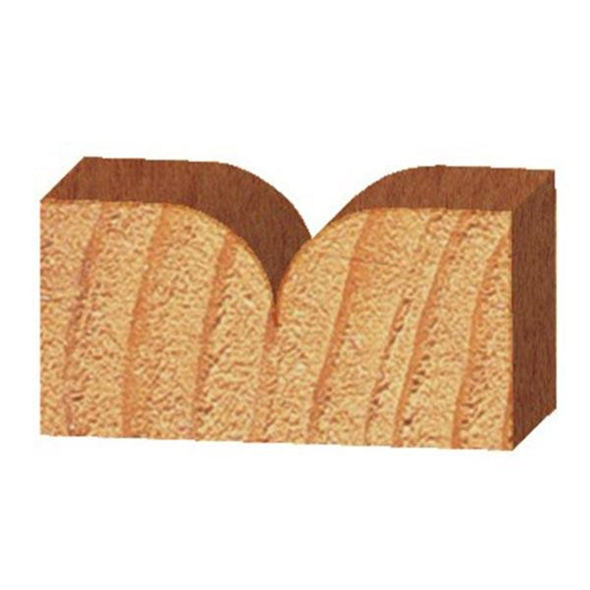 1574 Pointed Round Over Router Bit 3/8" R 3/4" D 1/4" SH alt 0