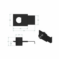 2-1/2" ABS Blast Gate Dust Collection Fitting alt 0