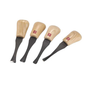 Wide Format Palm Handled Carving Tool Set - 4 Piece alt 0