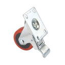 5" HD Caster - Double Locking - Swiveling - 4 Hole Mounting Plate alt 0