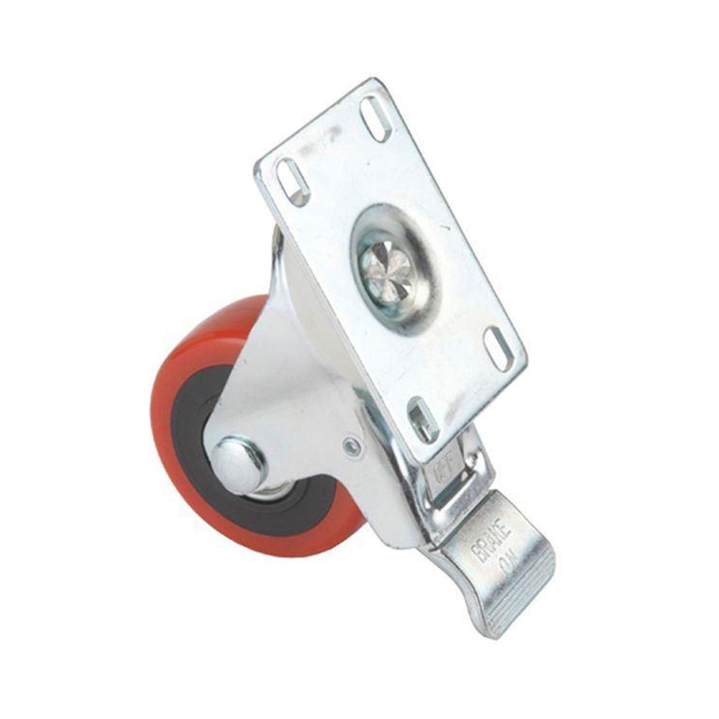 5" HD Caster - Double Locking - Swiveling - 4 Hole Mounting Plate alt 0