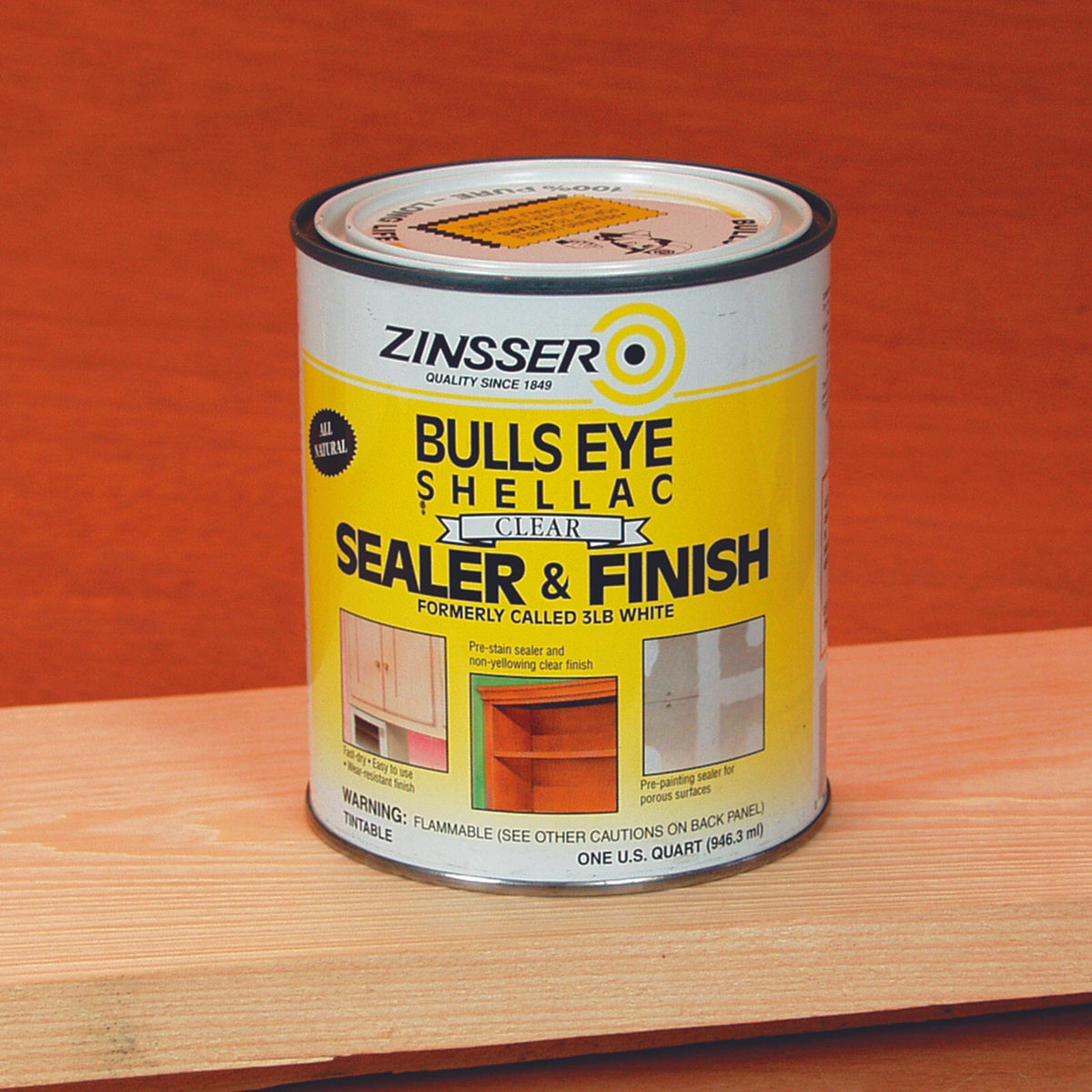 Shellac Pvc Solvent Zinsser Bulls Eye Shellac - Solvent Based - Gloss | Woodcraft