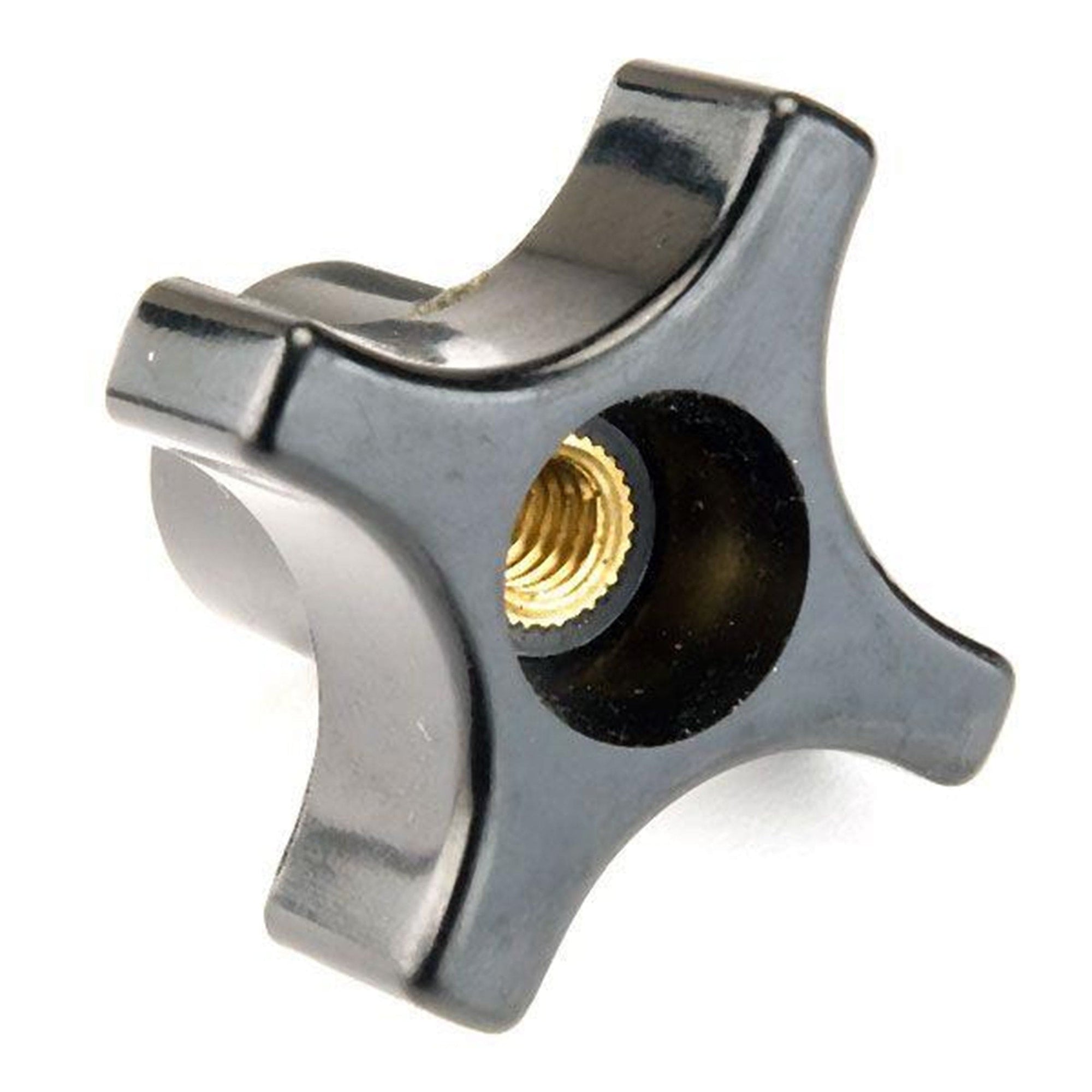Knob, Four Arm with Through Hole, 3/8"-16 Insert alt 0