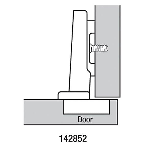 Full Overlay Clip Top Hinge w/cam Plate - 120° - 1 Pair