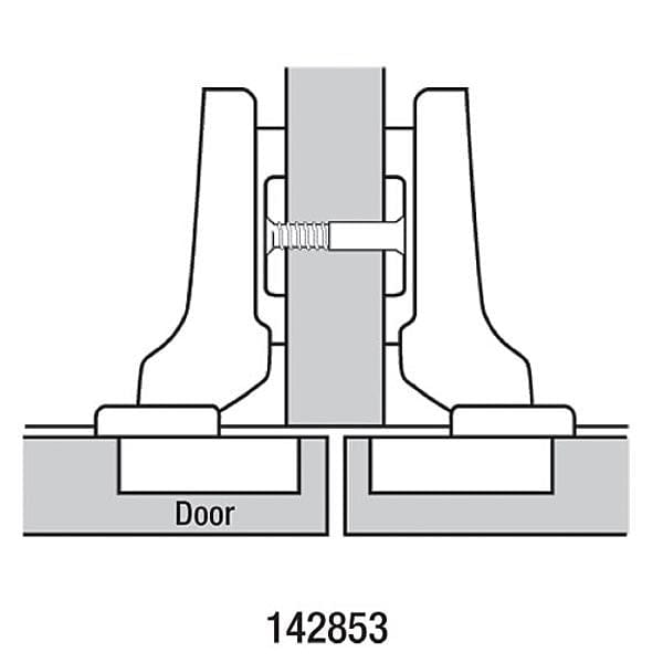 Half Overlay Clip Top Hinge w/cam Plate - 120° - 1 Pair
