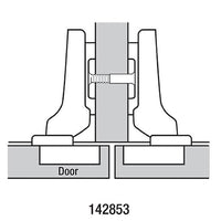 Half Overlay Clip Top Hinge w/cam Plate - 120° - 1 Pair