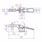 Low Silhouette Toggle Clamp, 2-3/4" x 1/4", 500 lb. Capacity alt 1