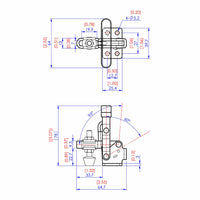 Vertical T Handle Toggle Clamp - 1-5/16" x 1/8" - 200 lb Capacity alt 0