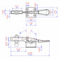 Low Silhouette Toggle Clamp, 2-1/4" x 7/32", 200 lb. Capacit alt 1