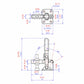 Vertical Handle Toggle Clamp, 1" x 0", 100 lb. Capacity alt 1