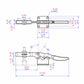 Low Silhouette Toggle Clamp, 4-1/4" x 7/32", 750 lb. Capacit alt 1