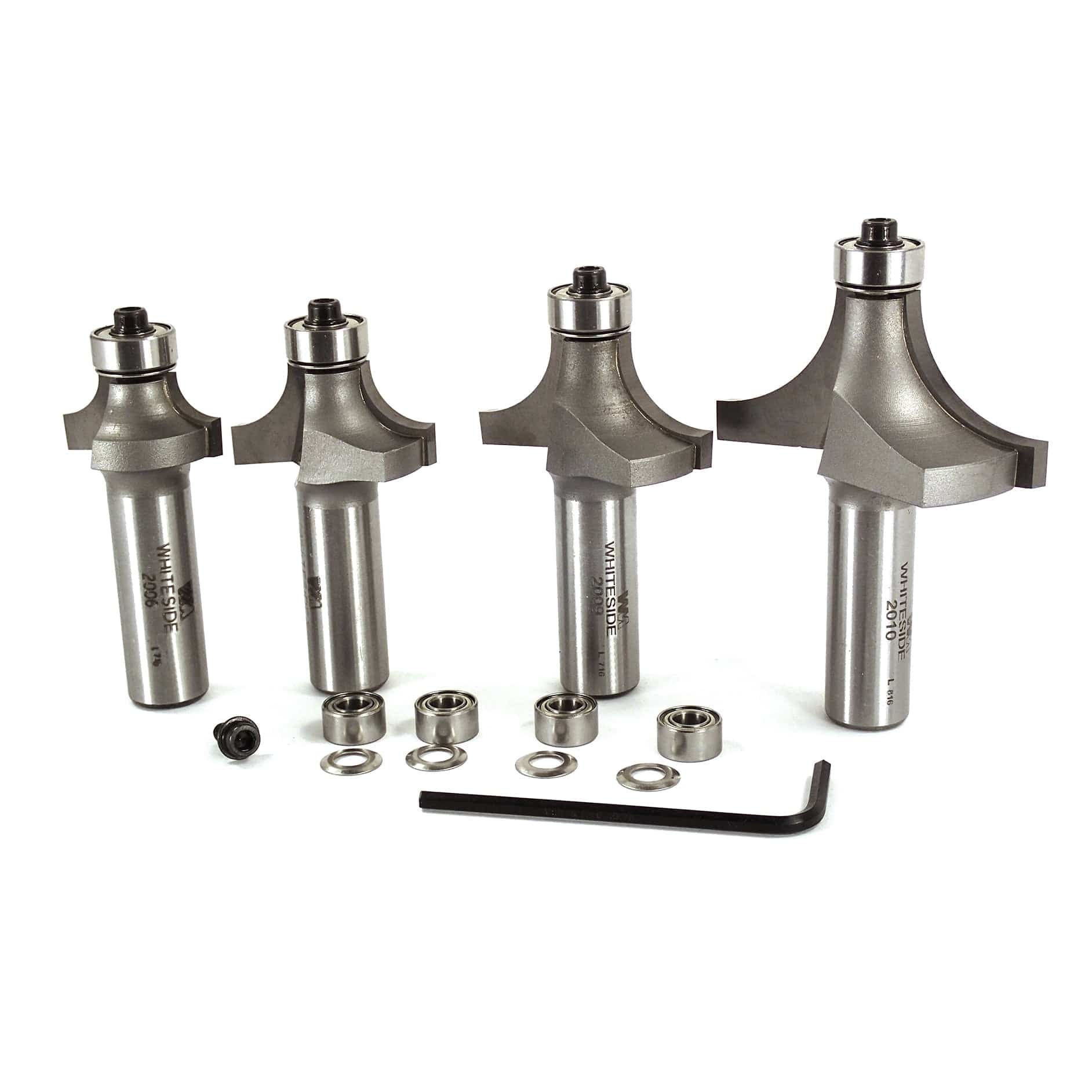 6 Piece Fretboard Radiusing Router Bit Set Router Bit Set Roundover and Beading Set 1/2