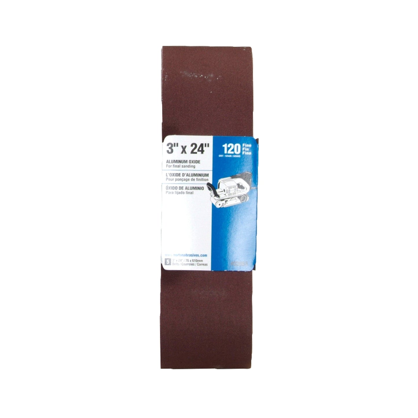 3X24 ALUM OXIDE BELT 120G (5) alt 0