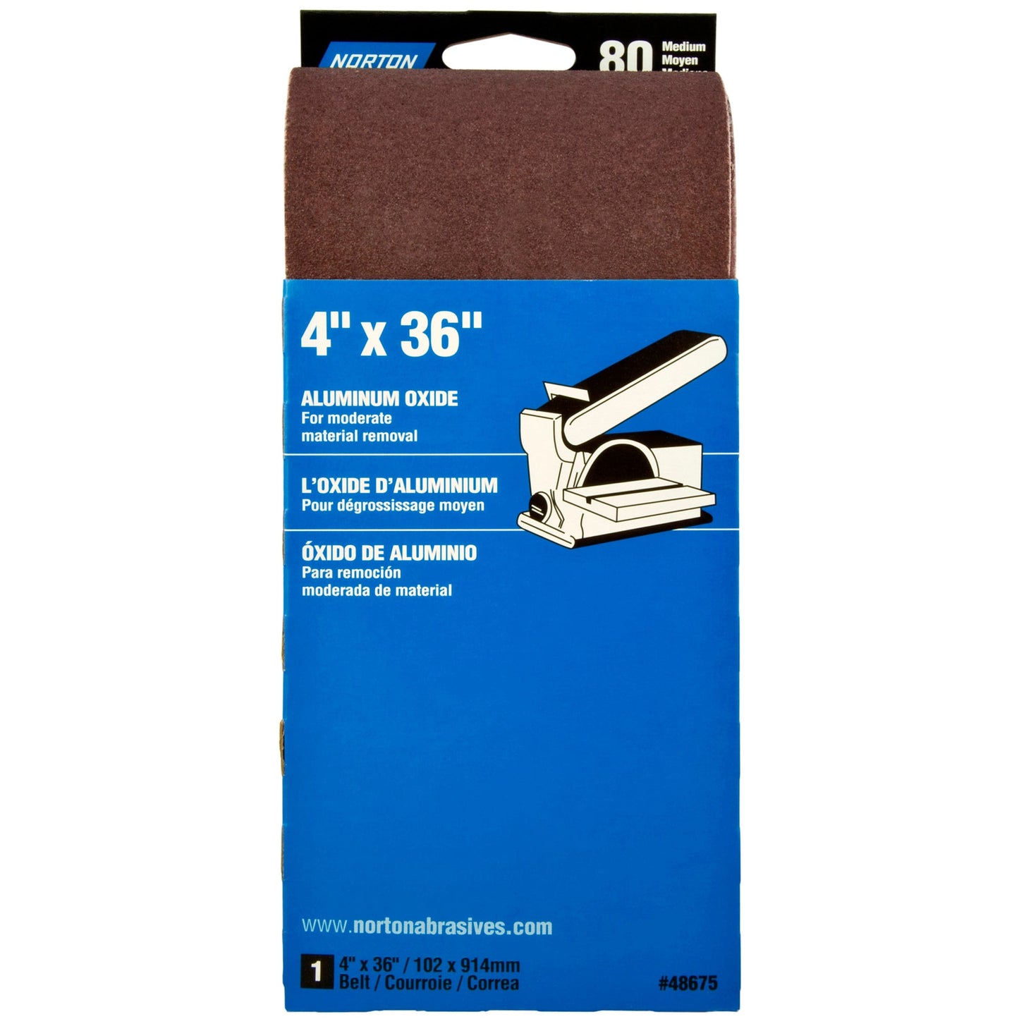 4 X 36 Aluminum Ox Belt 80G alt 0