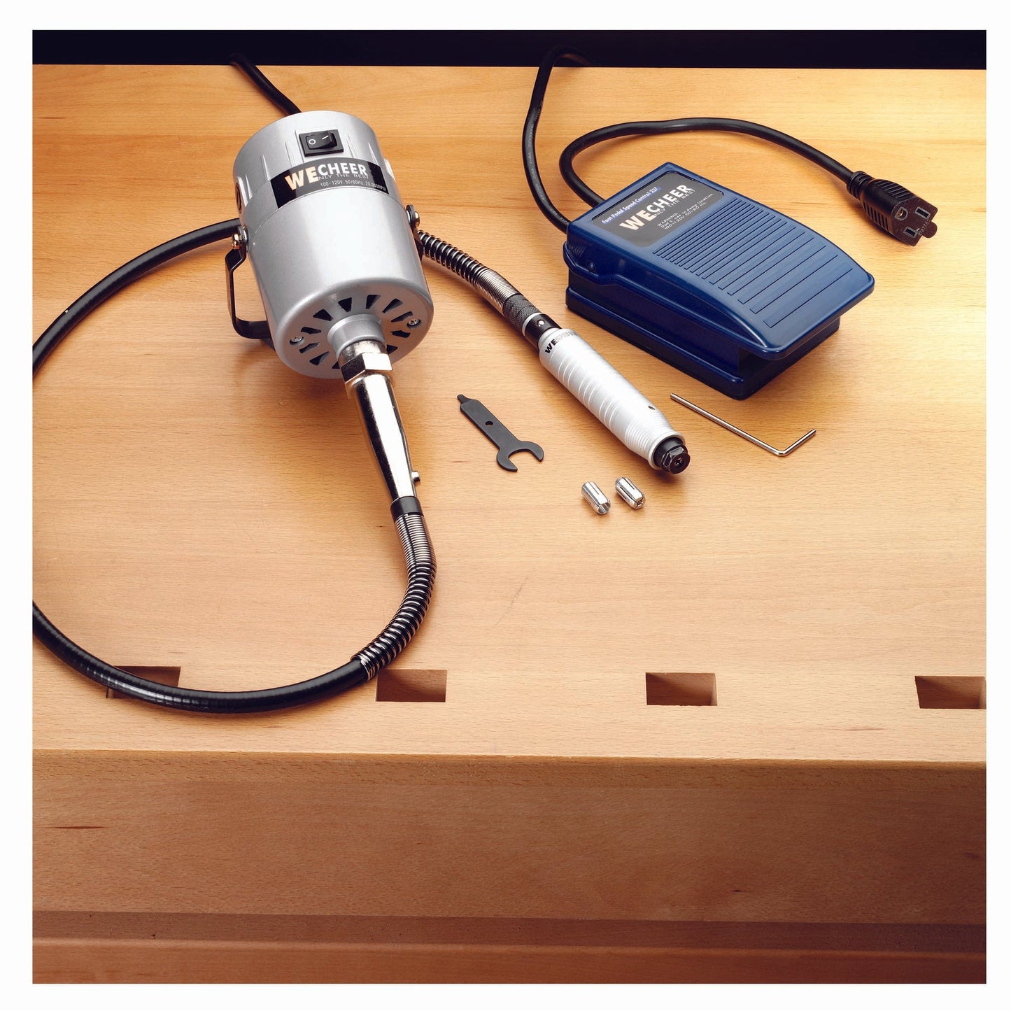 WeCheer 1/4 HP Flexible Shaft Carver Kit Woodcraft