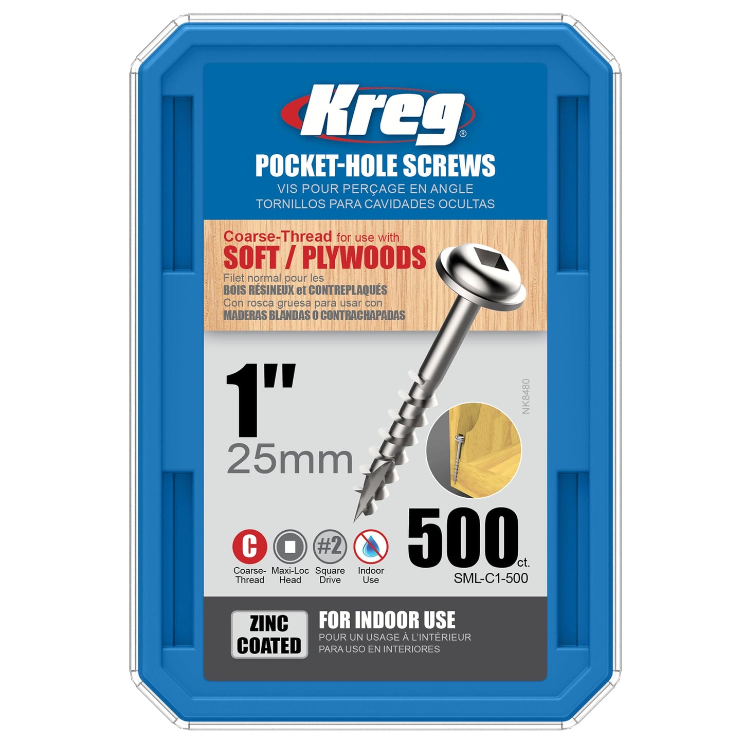 WH Screw #8x1in Coarse 500 pcs alt 2
