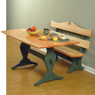 Woodworking Project Paper Plan to Build Trestle Table and Benches alt 0