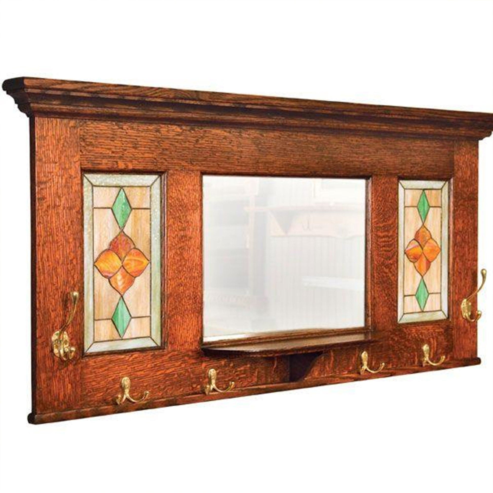 Woodcraft Magazine Woodworking Project Paper Plan to Build Hall Mirror Coat Rack Woodcraft