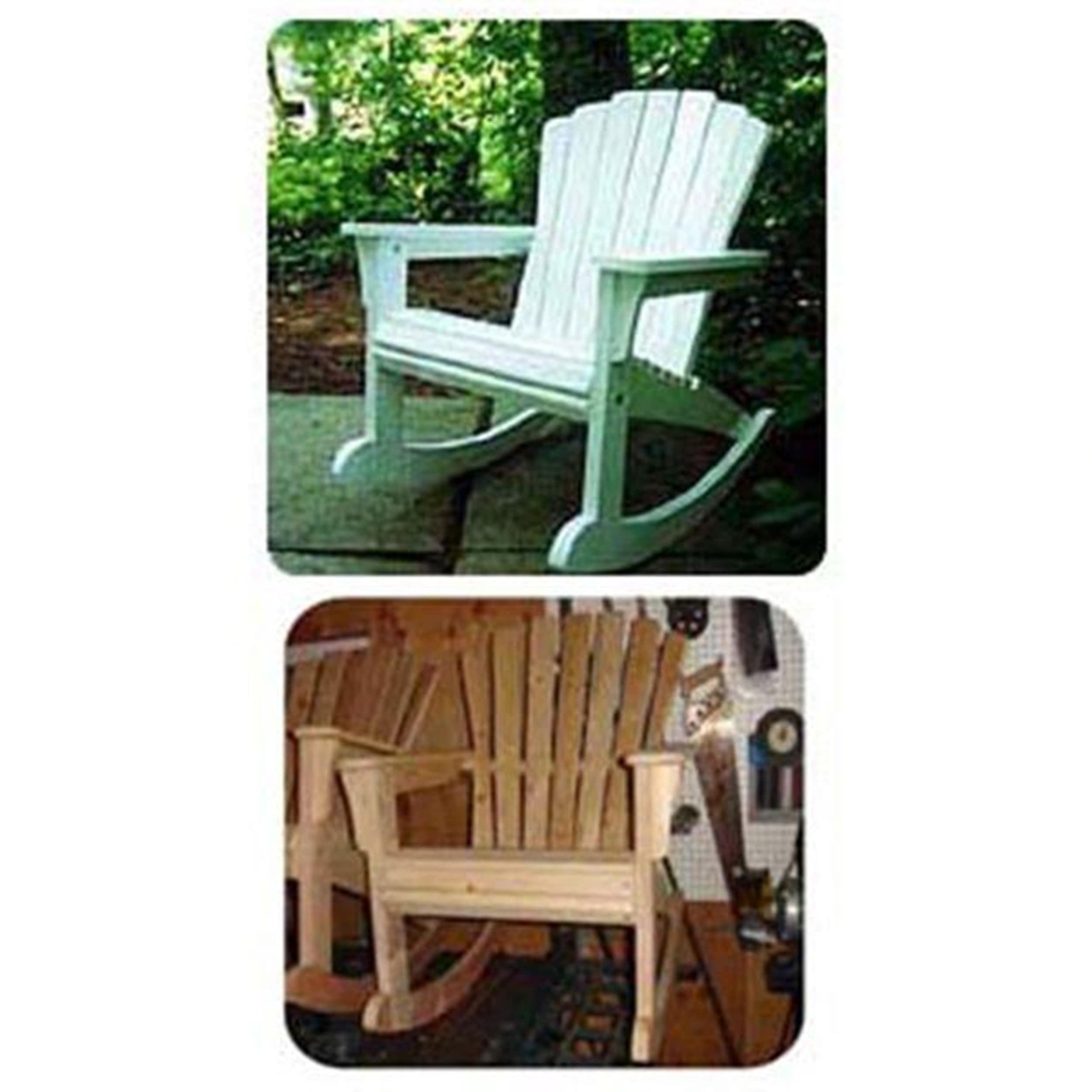 Woodcraft Woodworking Project Paper Plan to Build Rocking Adirondack ...