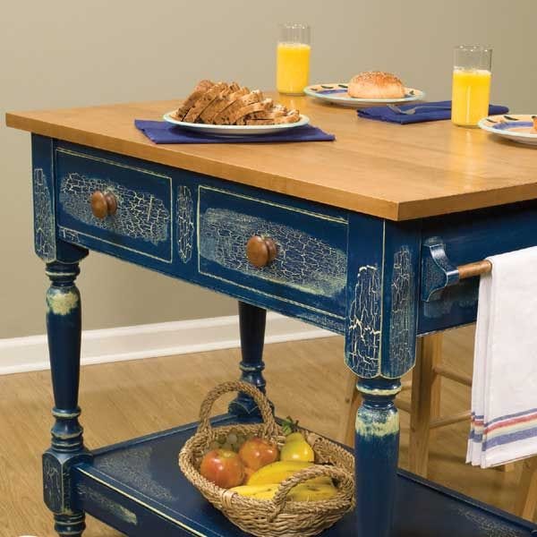 Middle Kitchen Work Table Woodcraft Magazine Country Kitchen Work Table - Downloadable Plan ...