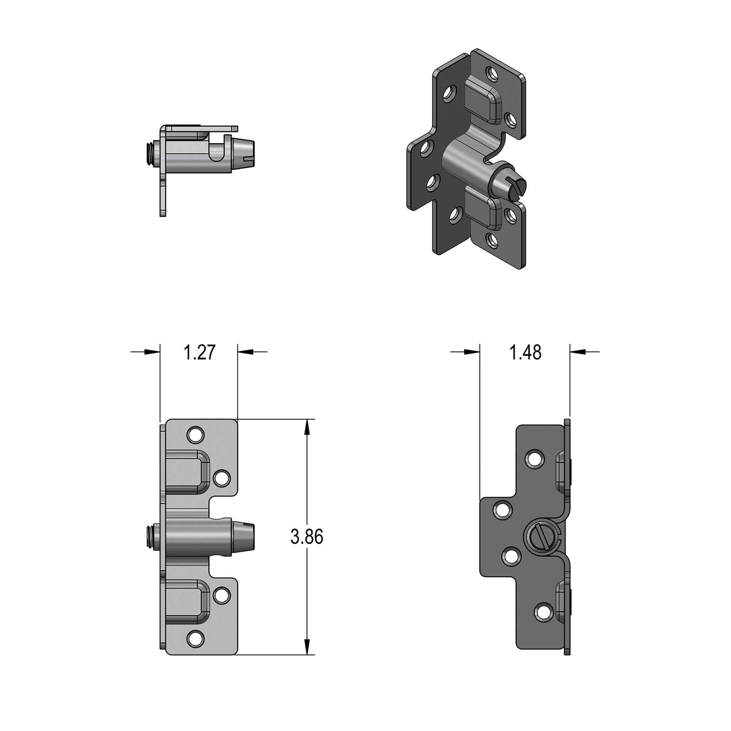 Bed Rail Bracket Set alt 0