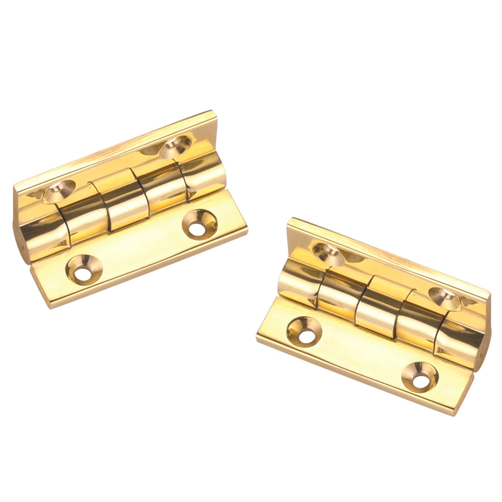 Stop Hinge Polished Brass 1-1/2" x 1-1/8" Pair alt 0