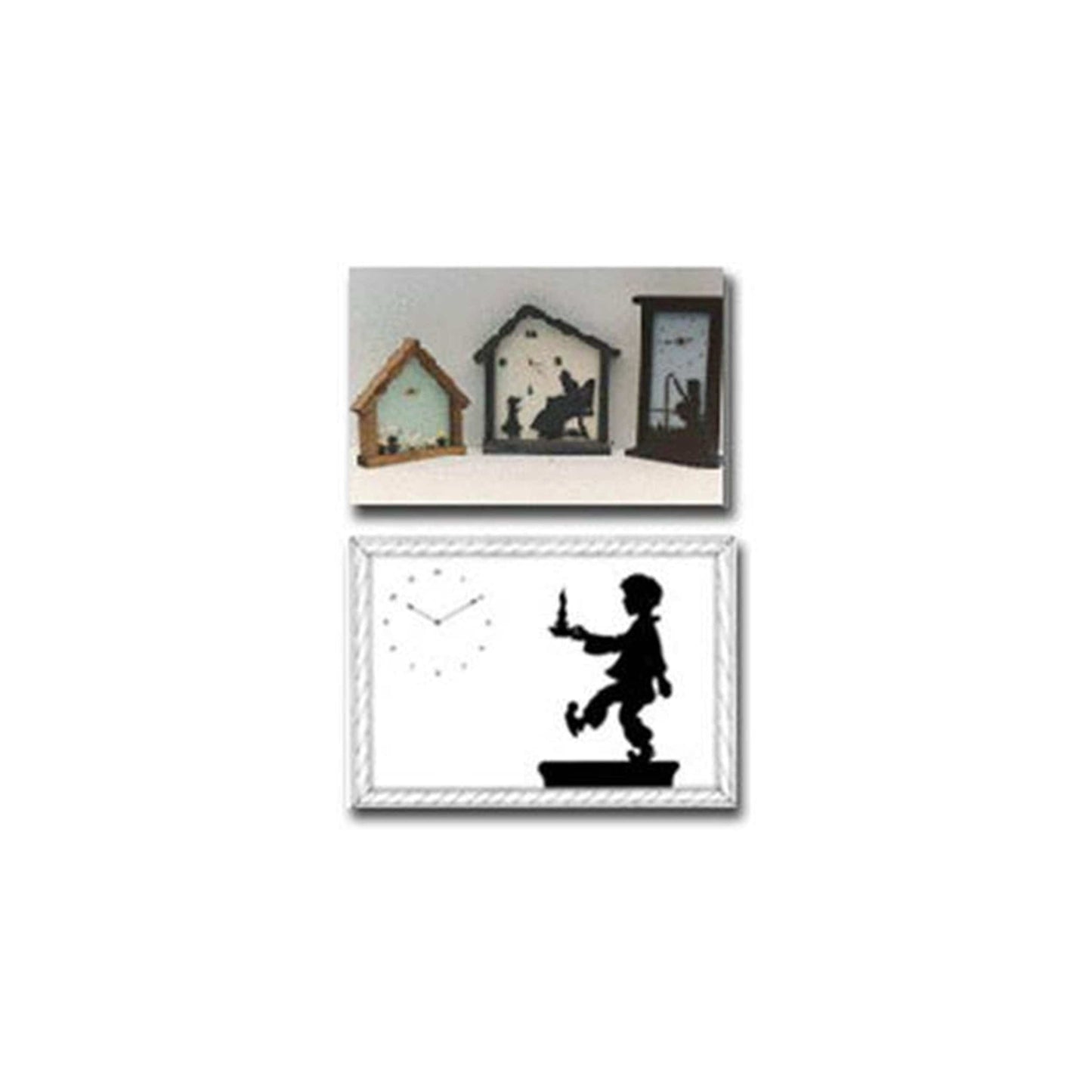 Woodworking Project Paper Plan to Build 8 Silhouette Mantle Clock Patterns alt 0