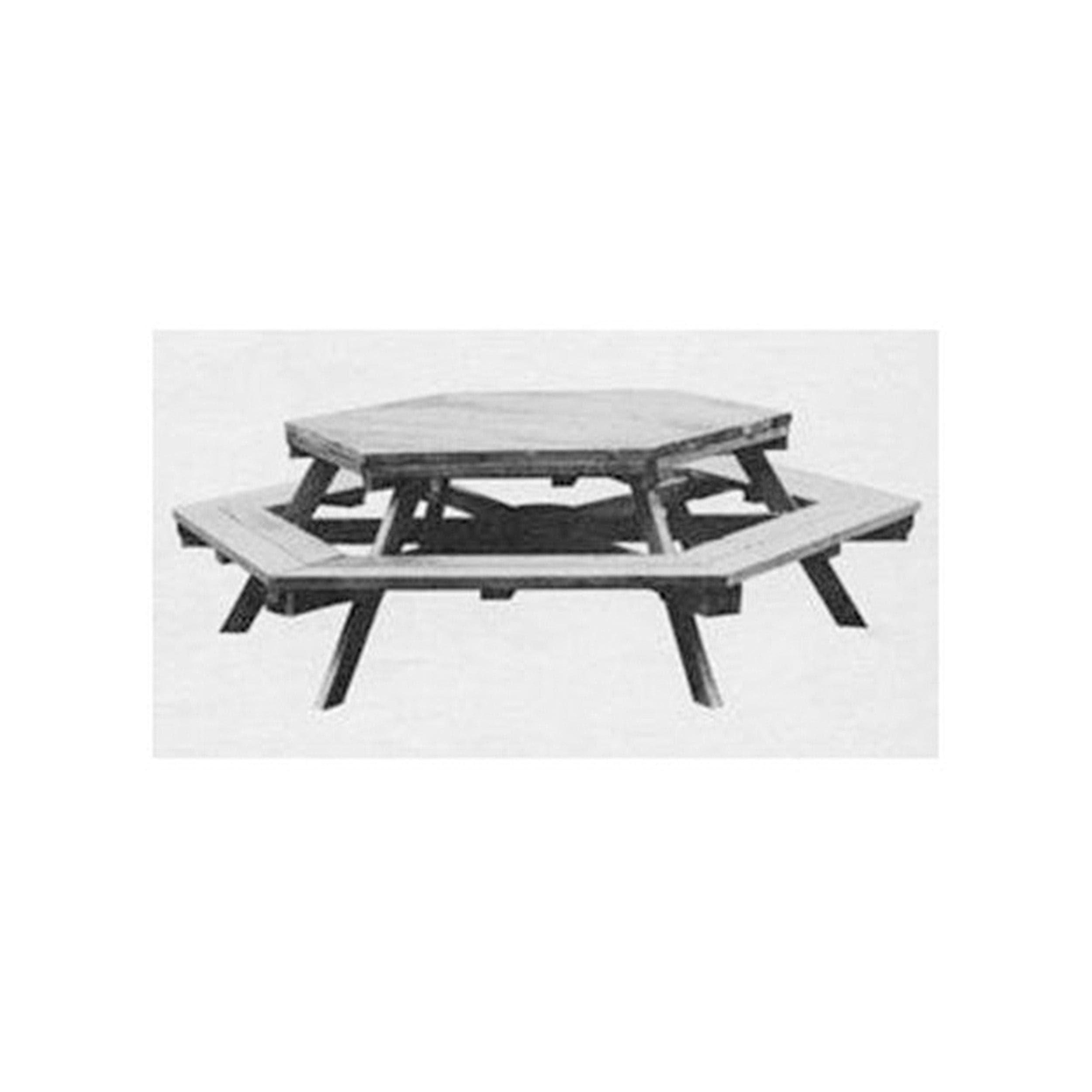 Woodcraft Plan to Build Hexagon Picnic Table | Woodcraft