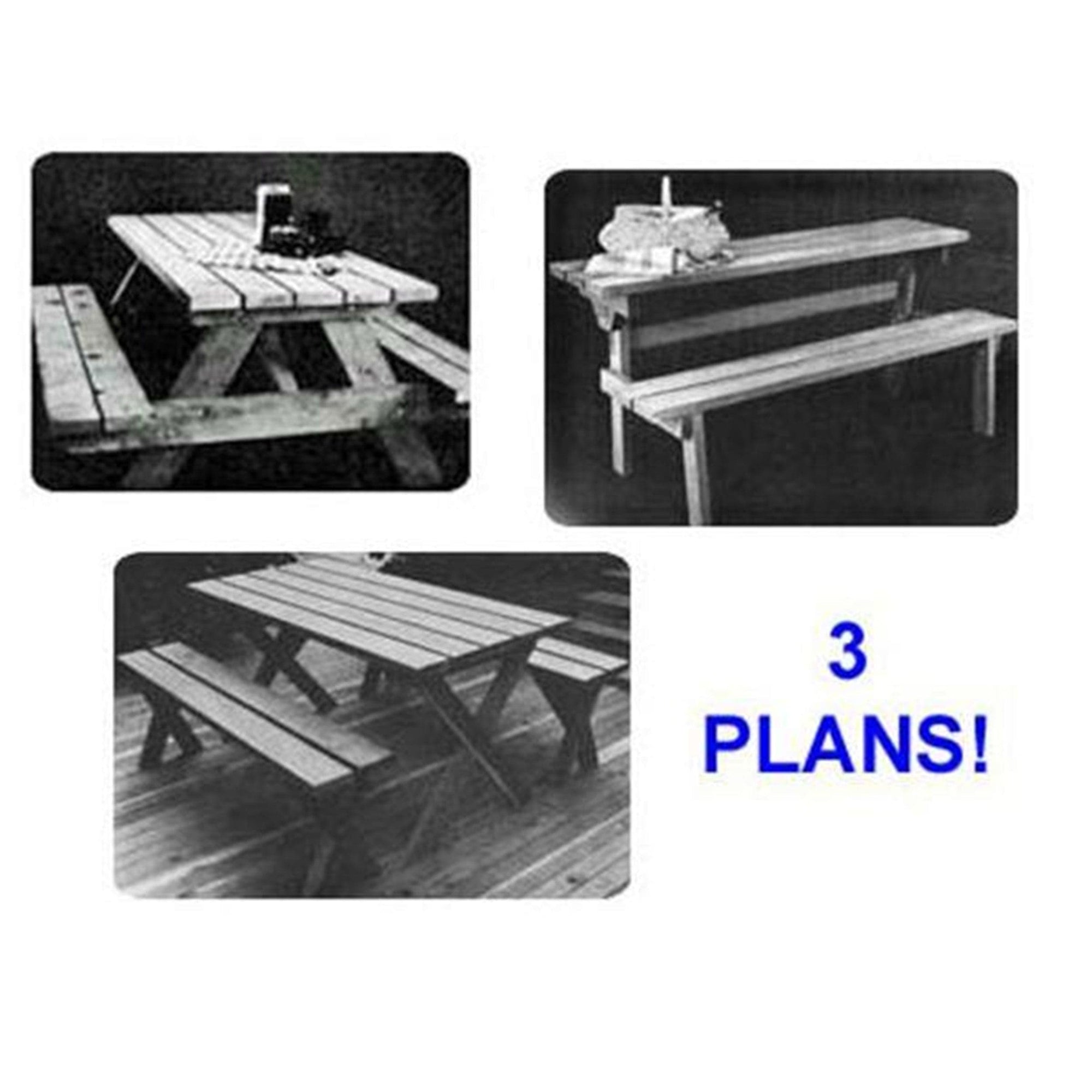 Woodworking Project Paper Plan to Build Picnic Table Value Pack alt 0