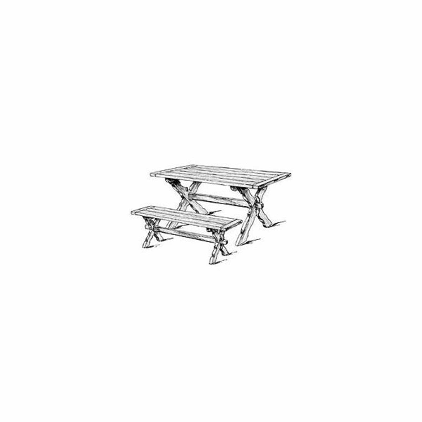 Sawbuck Bench and Table Woodworking Plan alt 0