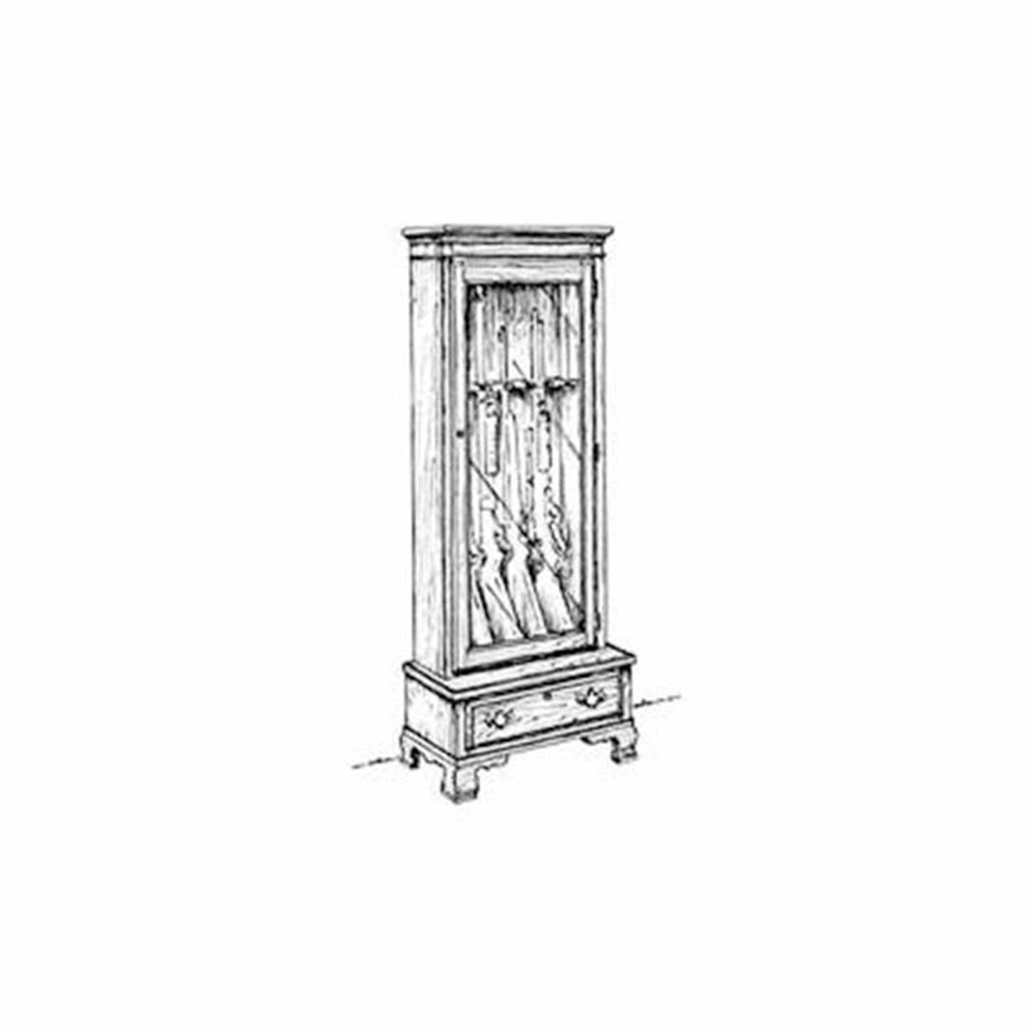 Woodworking Project Paper Plan to Build 5 Barrel Gun Cabinet alt 0