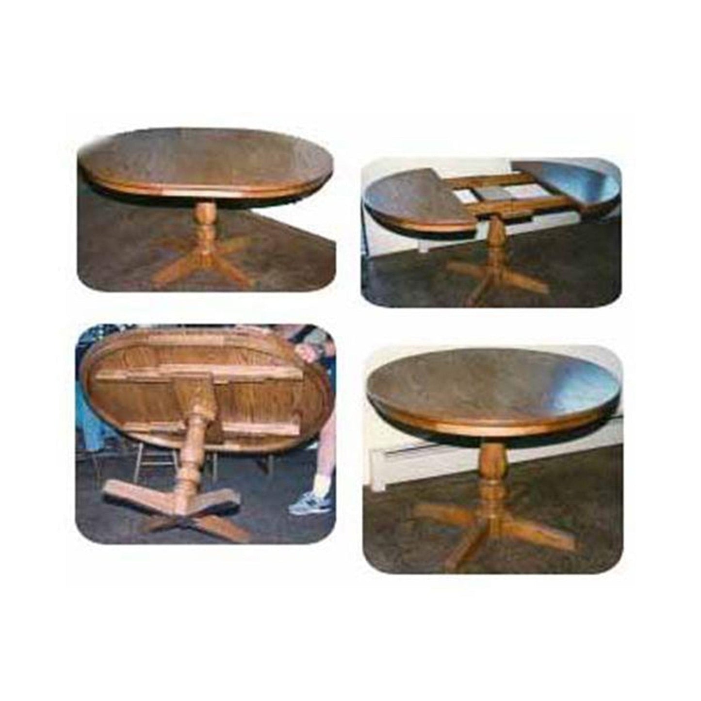 Woodworking Project Paper Plan to Build Round Pedestal Extension Table alt 0