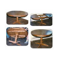 Woodworking Project Paper Plan to Build Round Pedestal Extension Table alt 0